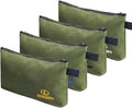 KERNOWO 4 Pack Upgrade Zipper Canvas Tool Pouch, 20 oz Heavy Duty Tool Bag by KERNOWO