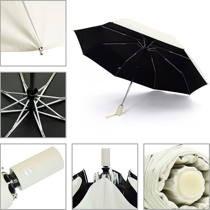SY COMPACT Umbrella Automatic Travel Waterproof Light Folding Umbrellas Easy - Image 4