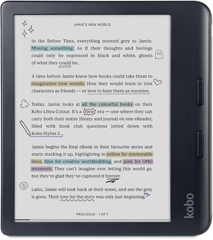 Kobo Libra Colour | eReader | 7” Glare-Free Colour E Ink Kaleido™ 3 Display | by Kobo