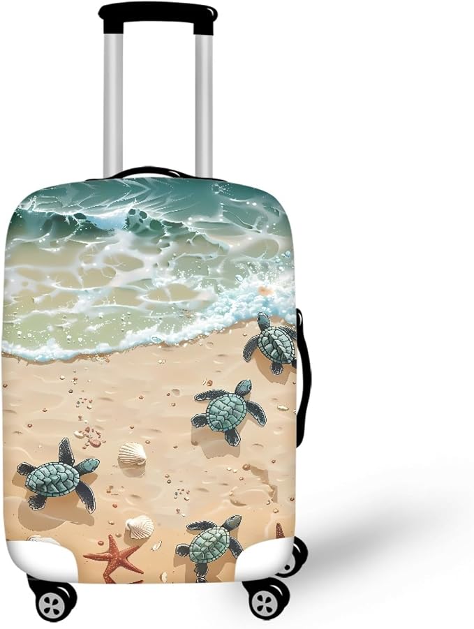 Sea Turtles Luggage Cover Anti-scratch Dustproof Suitvase Protector Fits 18-21 by Dremagia