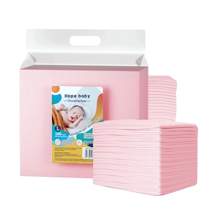 JUS COOL Baby Disposable Changing Pads, 24”x 24” Underpads Portable Diaper by ExcellentCare