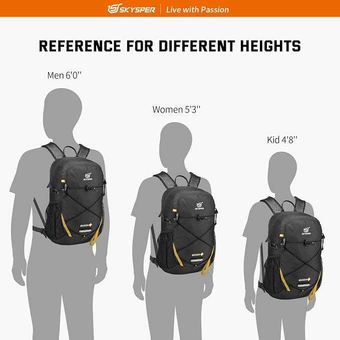 SKYSPER Small Hiking Daypack, 20L Lightweight Travel Backpacks Day Hike Pack - Image 7