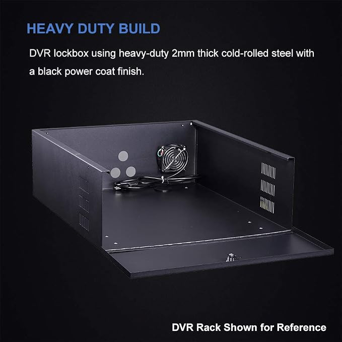 Kenuco White Heavy Duty 16 Gauge Steel DVR Security Lockbox - Image 5