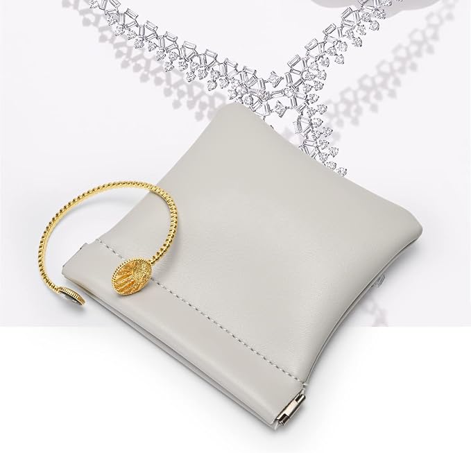PU Leather Jewelry Travel Bag Leather Jewelry Pouch Christmas, Wedding Party - Image 2