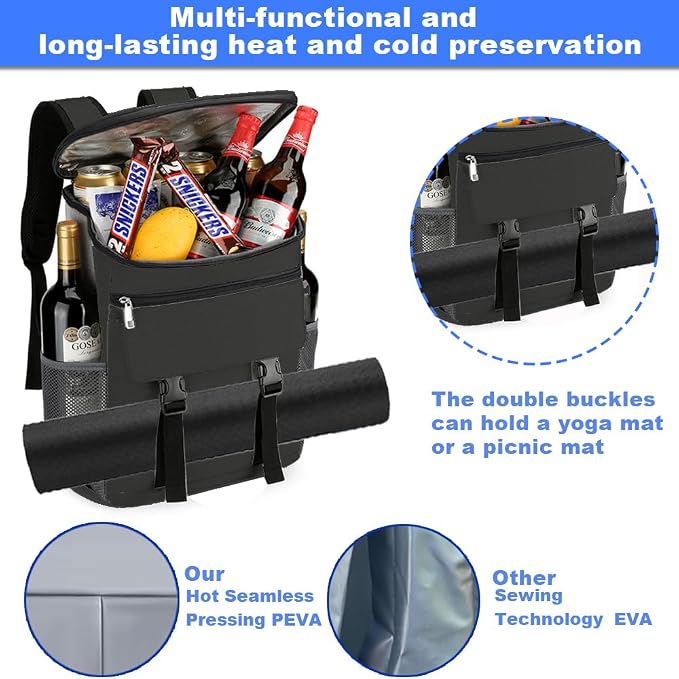 Cooler Backpack, 30 Cans Backpack Coolers Insulated Leak Proof - Image 6