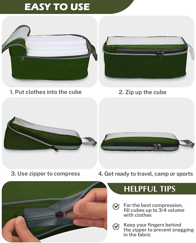 Gonex 8 Set Compression Packing Cubes - Image 4