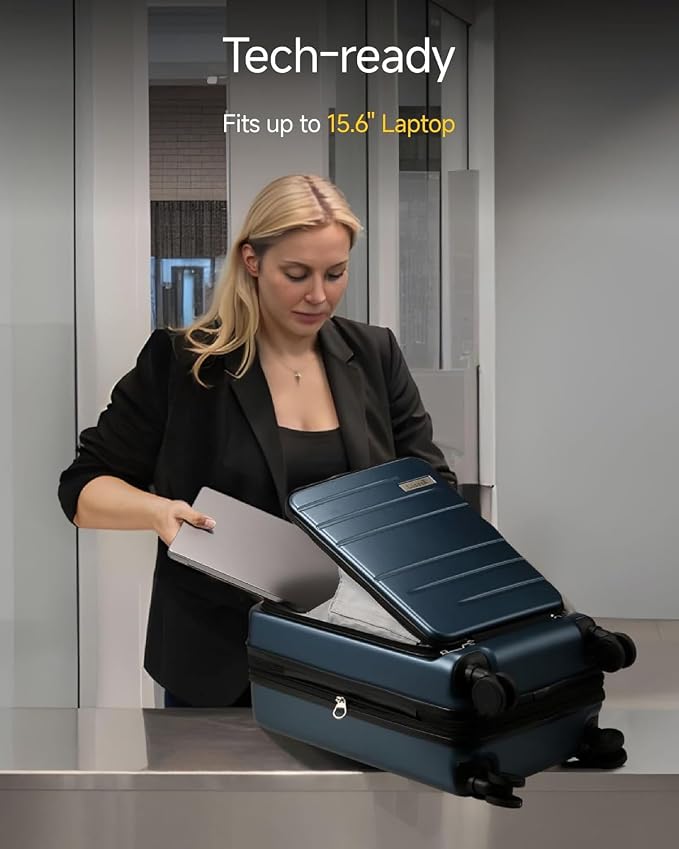 LUGGEX Carry On Luggage 22x14x9 Airline Approved, Expandable Polycarbonate - Image 2