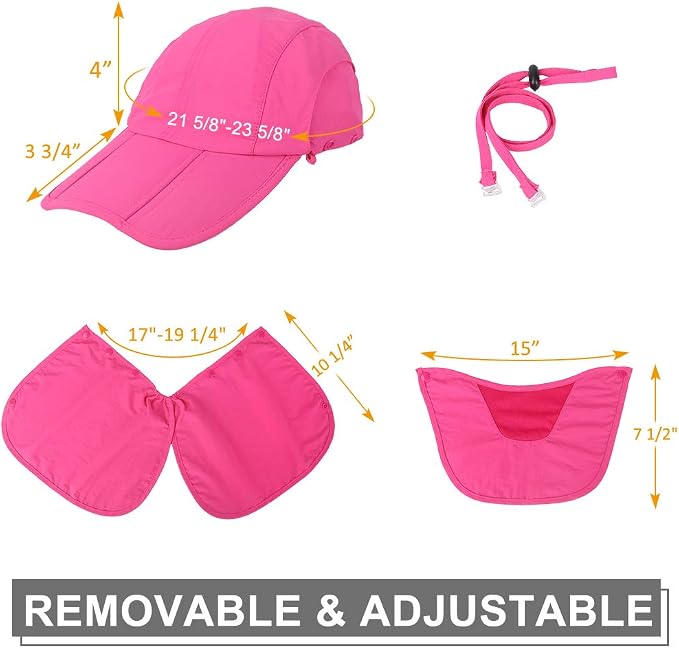 Foldable Sun Cap, Fishing Hats, UPF 50+ Protection Caps - Image 3