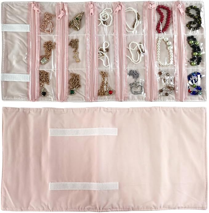 Travel Jewelry Roll Bag Portable Organizer Pouch - Image 3