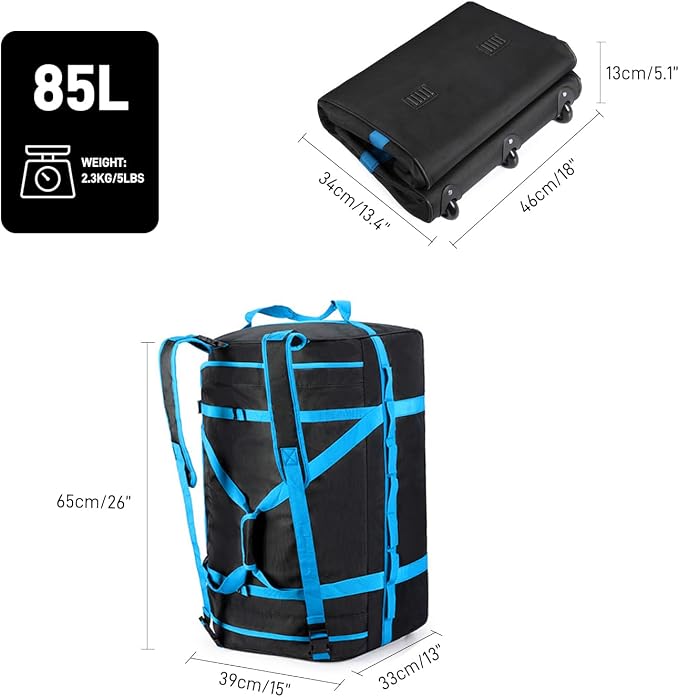 Foldable Rolling Duffle Bag - Image 2
