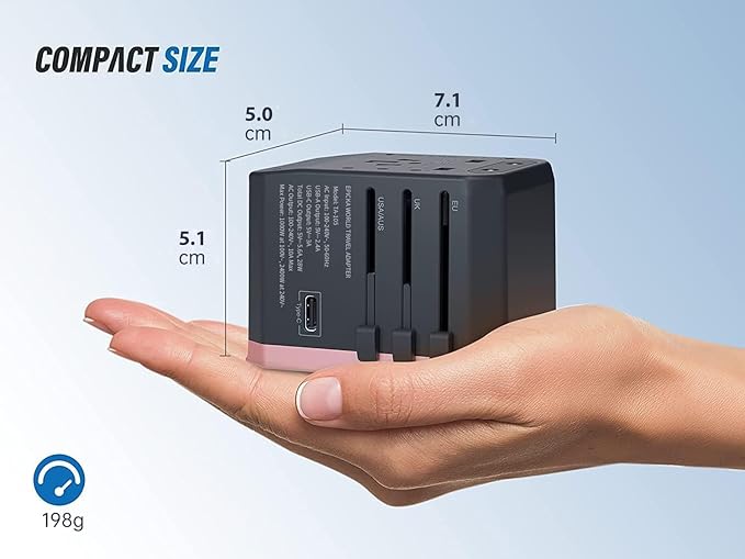 EPICKA Universal Travel Adapter, European Travel Plug Adapter - Image 6