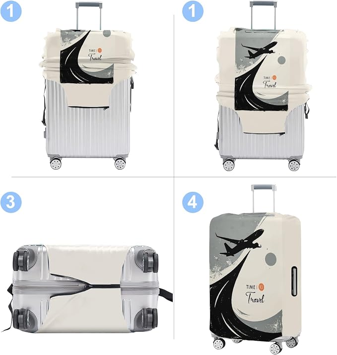 Travel Luggage Cover Washable Suitcase Protector Anti-Scratch, Stretchable Fit - Image 4