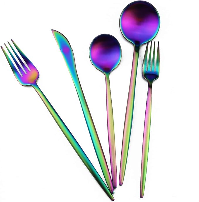 Gugrida 20-Piece 18/10 Stainless Steel Flatware Silverware, Luxury Dinnerware by Unknown