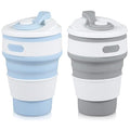 2-Pack Collapsible Coffee Cup Reusable – 12oz Leakproof Travel Coffee Mug by VIKROM