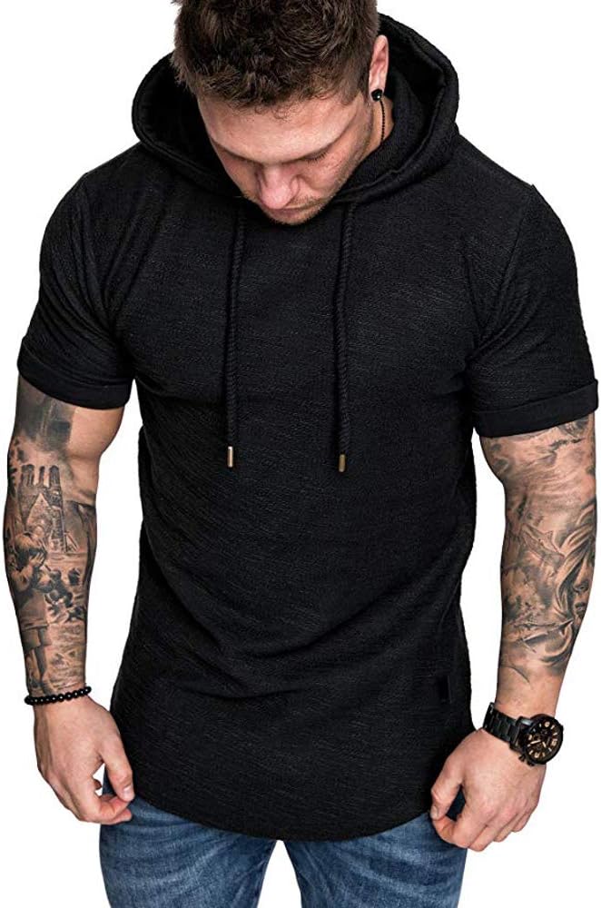 Lexiart Mens Fashion Athletic Hoodies Sport Sweatshirt Solid Color Fleece - Image 3