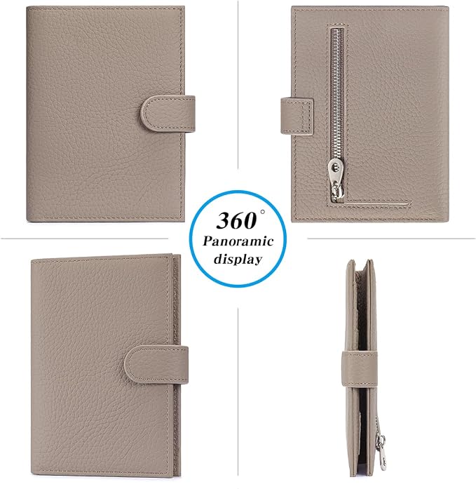 Passport Holder for Travel Women RFID Blocking Genuine Leather Passport Wallet - Image 6