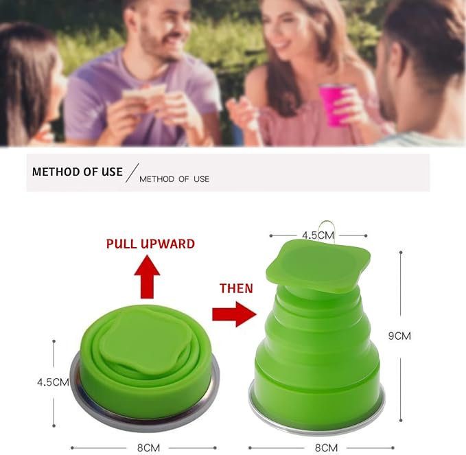 Collapsible Cup- Silicone Foldable Cups Expandable Folding DrinkingCup - Image 5