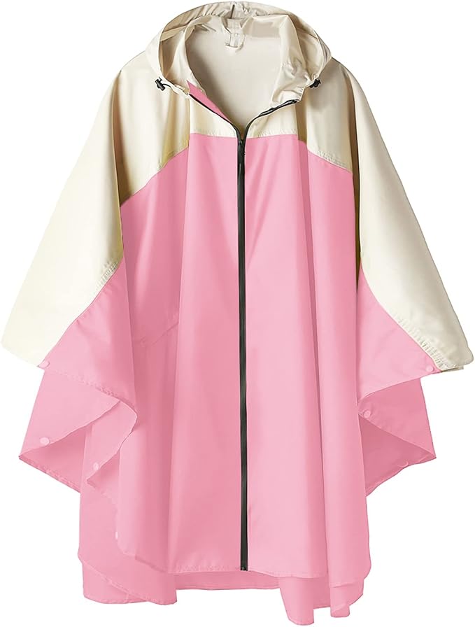 SaphiRose Unisex Rain Poncho Hooded Waterproof Raincoat by SaphiRose