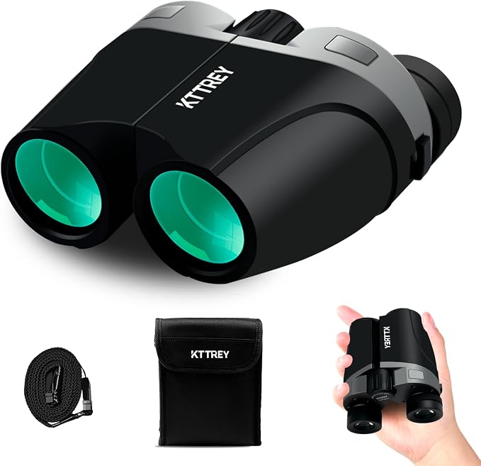 10x25 Compact Binoculars for Adults and Kids, Small High Powered Binoculars by Unknown
