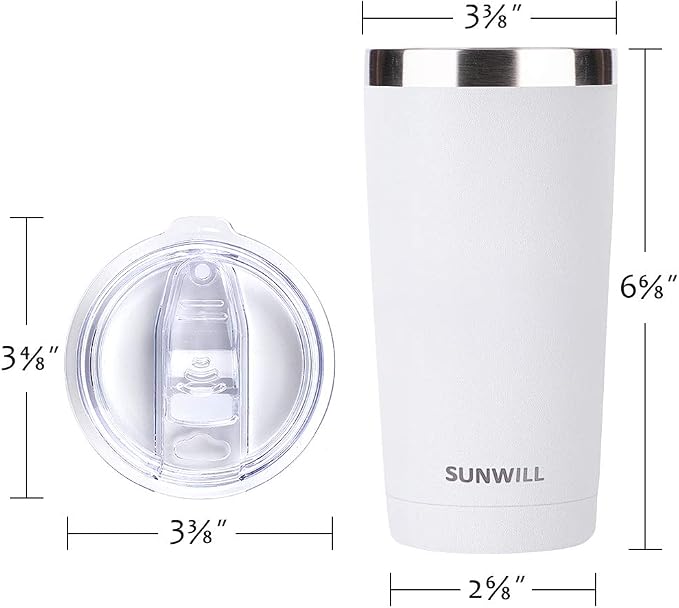 SUNWILL Travel Coffee Tumbler 20 oz, Insulated Mug - Image 3