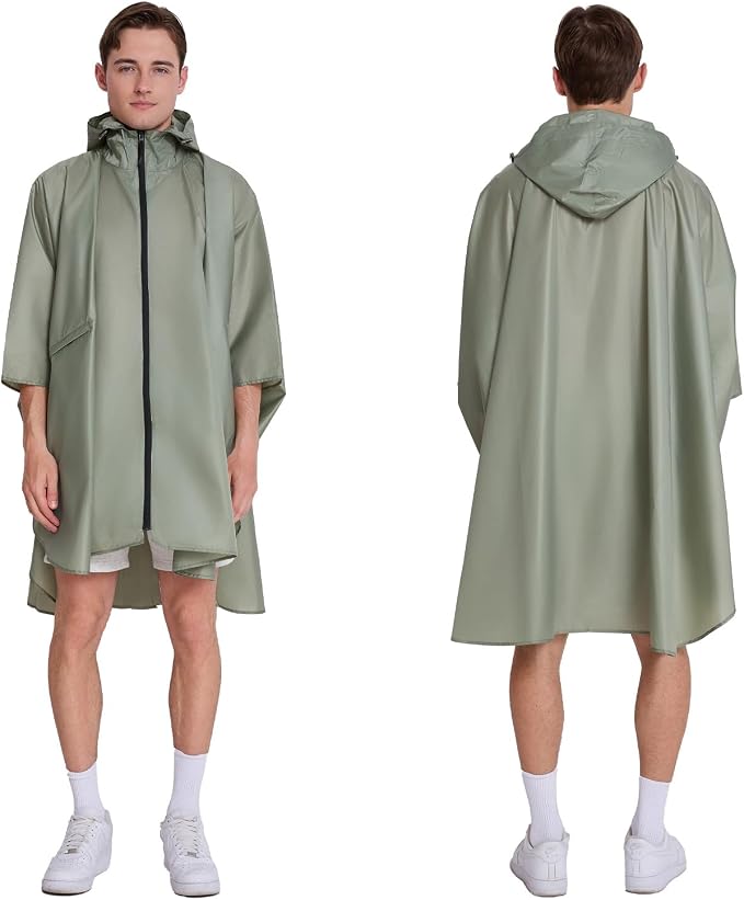Cloak raincoat Unisex poncho Adult hooded men and women - Image 2