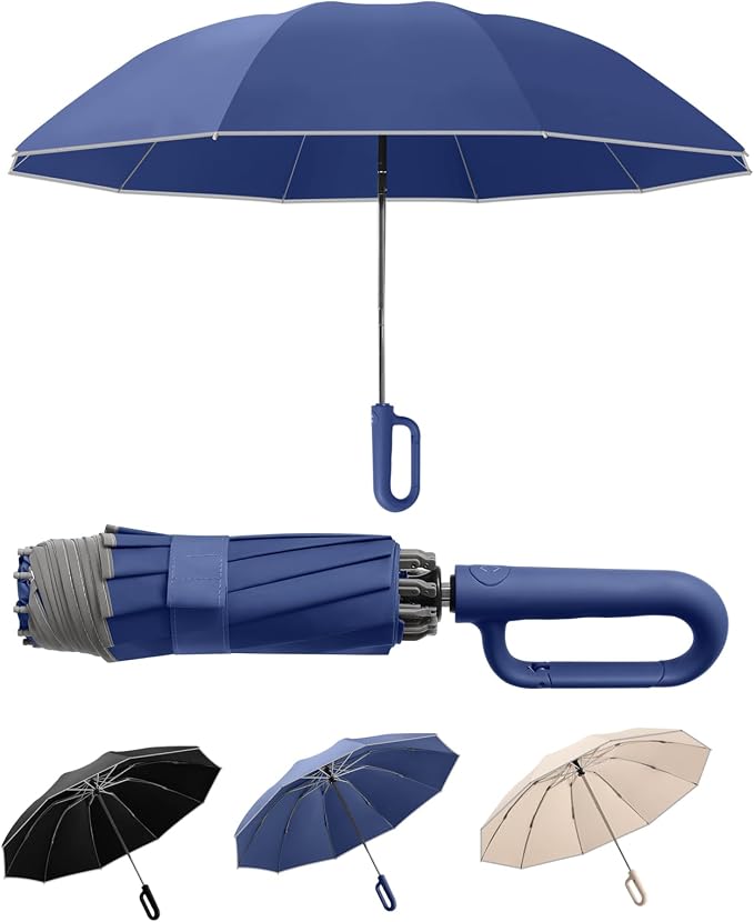 Portable Travel Umbrella, and windproof, reverse folding umbrella by Unknown