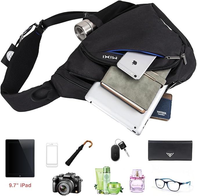 mixi Sling Bag Men Backpack Unisex One Shoulder Bag Hiking Travel Backpack - Image 3