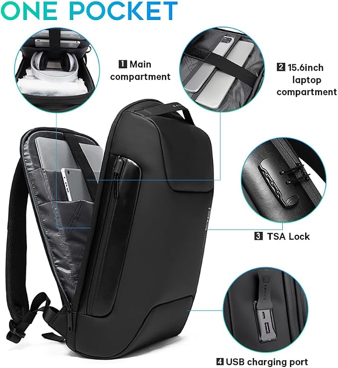 BANGE Anti Theft Backpack, Smart Work Backpack - Image 3
