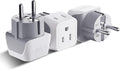 Ceptics Schuko Germany, France Plug Adapter, Dual Input by Ceptics