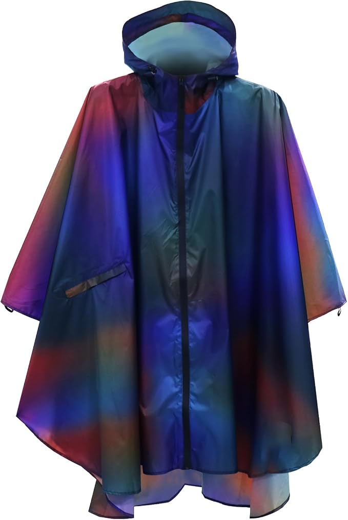 ANYOO Waterproof Rain Poncho Lightweight Reusable Hiking Hooded Coat Jacket by Anyoo