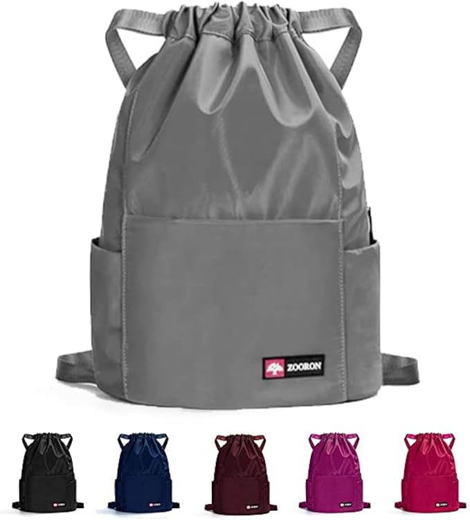 ZOORON Waterproof Drawstring Gym Backpack Bag by ZOORON