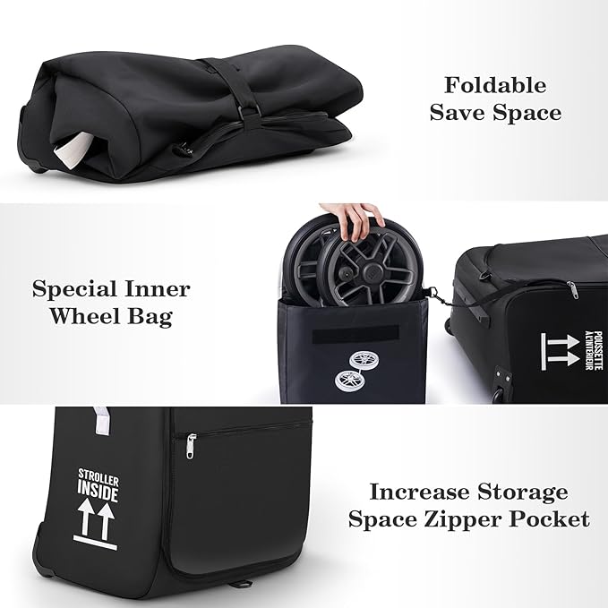 Stroller Bag for Airplane, Stroller Travel Bag Compatible - Image 6