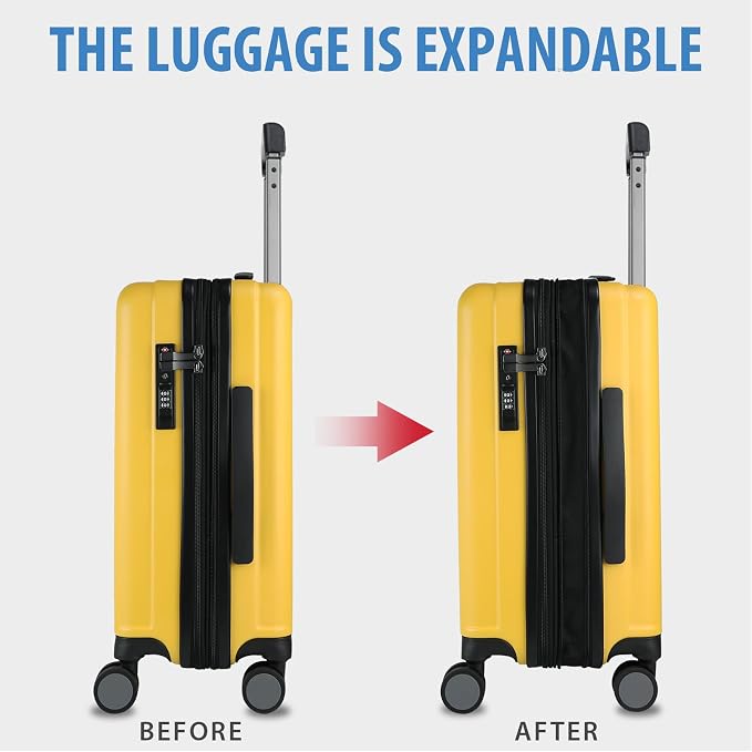 KROSER Hardside Expandable Carry On Luggage - Image 5