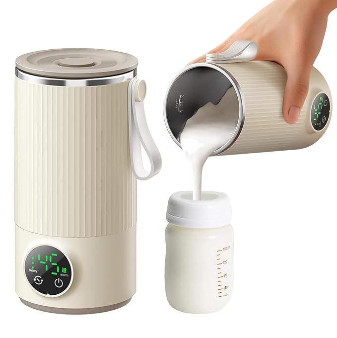 Portable Bottle Warmer for Travel, 12 oz Baby Bottle Warmer, Built-in Mixer - Image 7