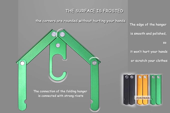 Hikeman Travel Hangers Metal Heavy Duty Folding Hangers - Image 5