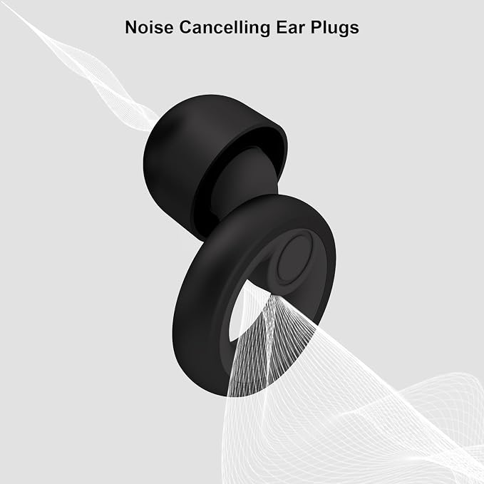 Ear Plugs for Sleeping Noise Cancelling 2 Sets, Reusable Earplugs Hearing - Image 3