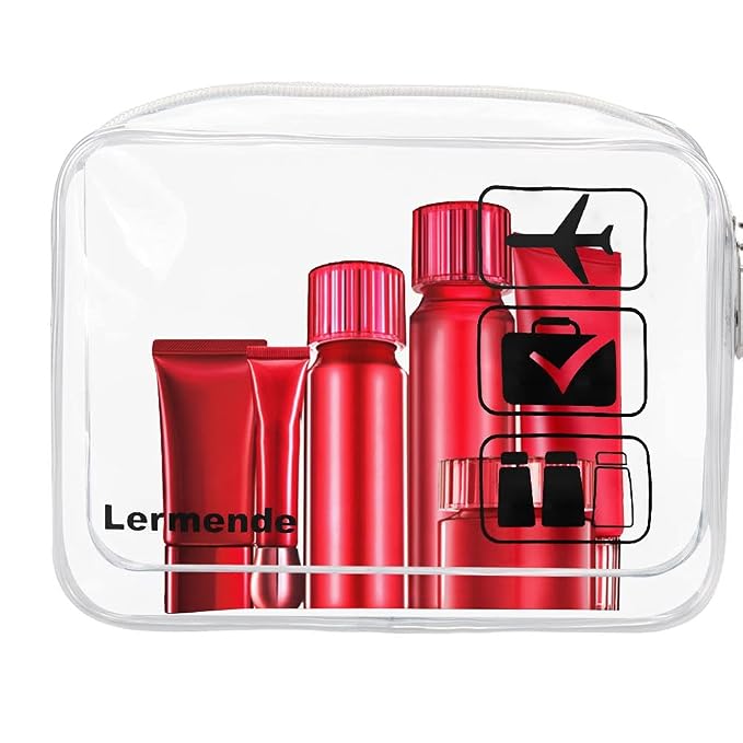 Lermende 2pcs Clear Toiletry Bag TSA Approved Travel Bag, Carry On - Image 6