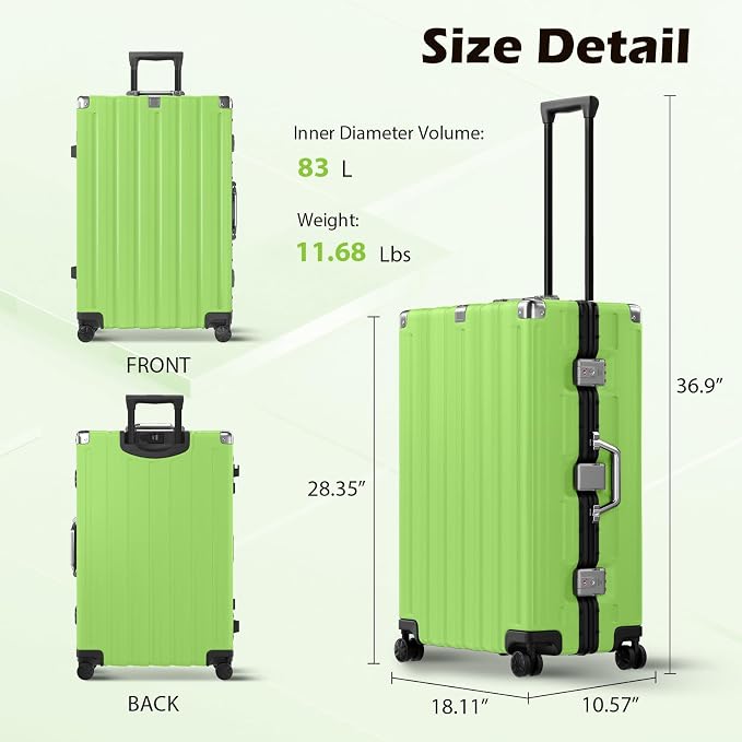 Krute Large Luggage 28 inch Zipperles Suitcase - Image 3