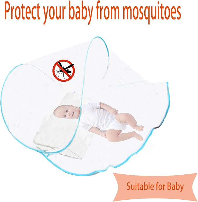 CMINGJ Portable Mosquito Head Net Foldable Pop-Up Travel Essentials Mosquito Net - Image 6