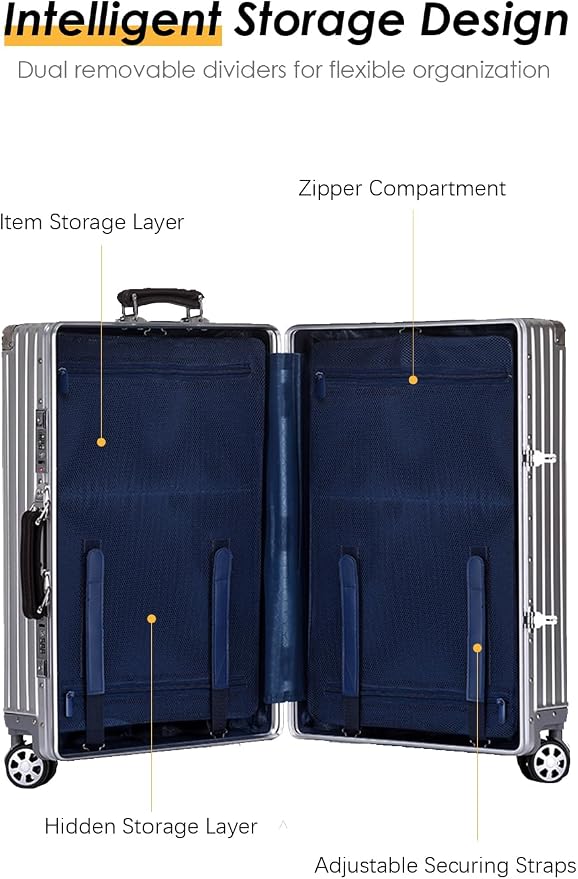 HotWay 28 Inch All Aluminum Checked in Luggage - Image 5