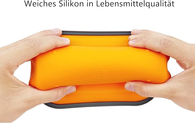 Silicone Lunch Container Bento Box, Collapsible Food Storage Containers - Image 7