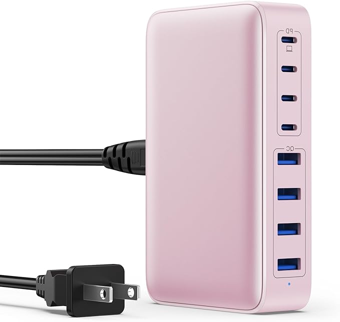 USB C Charger 200W USB C Charger Block, Upgraded GaN III 8-Port Fast Charging by GKUTW