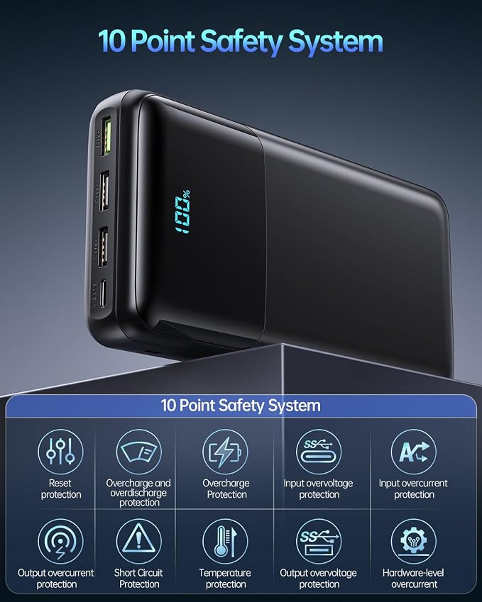 Portable Charger Power Bank 50000mAh, USB-C PD 30W and QC 4.0 Fast Charging - Image 5