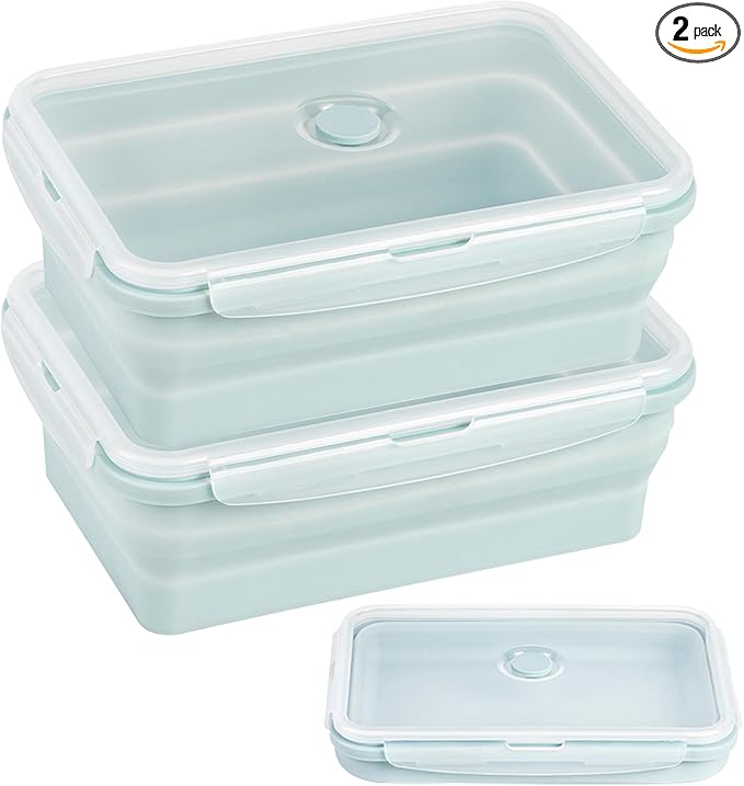 Extra Large Collapsible Silicone Food Storage Containers by CUISITOOL
