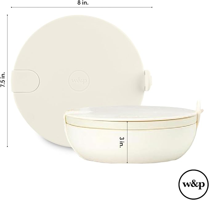 W&P Porter Bowl Lunch Container w/ Protective Non-slip Exterior, Blush 1 Liter - Image 8