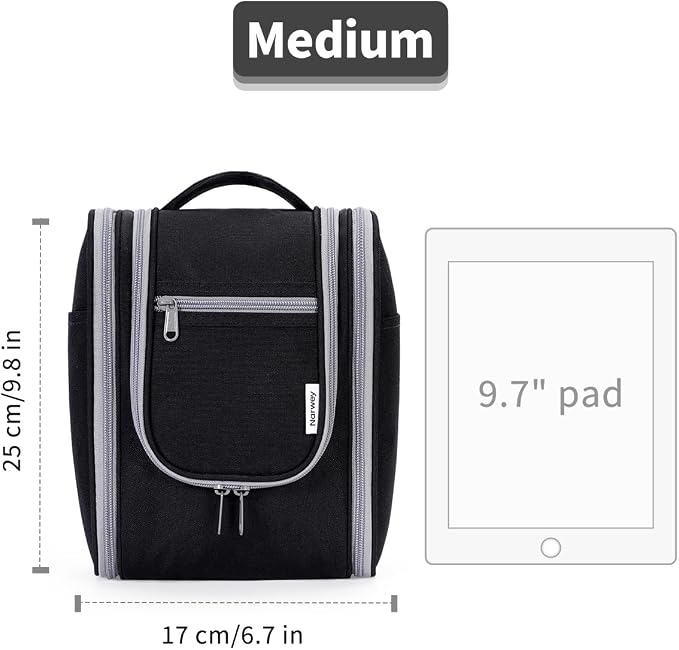 Narwey Small Hanging Travel Toiletry Bag Cosmetic Make Up Organizer - Image 8