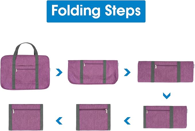 For United Airlines Foldable Carry on Bag 22x14x9 Travel Duffel Bag Packable - Image 6