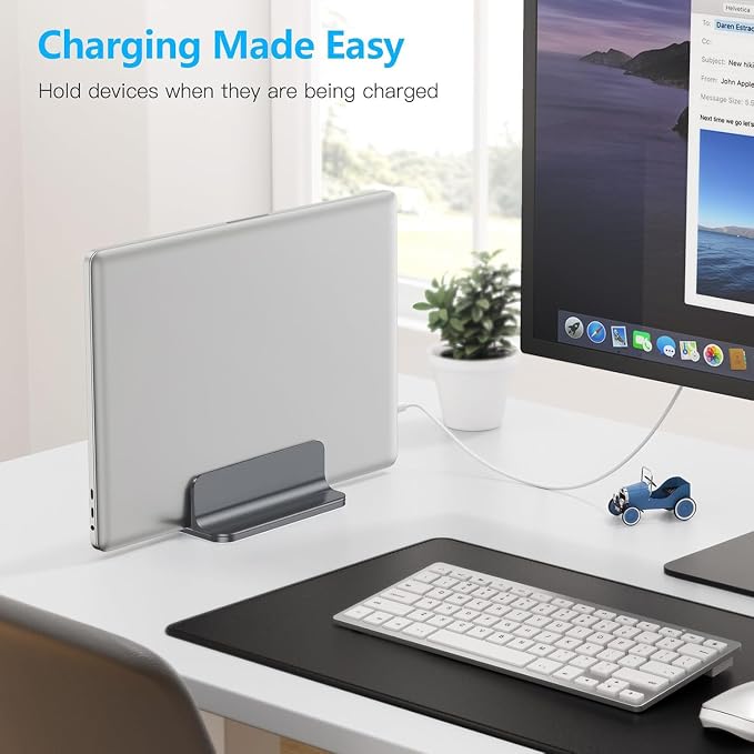 OMOTON Vertical Laptop Stand Holder, Desktop Aluminum MacBook Stand - Image 8