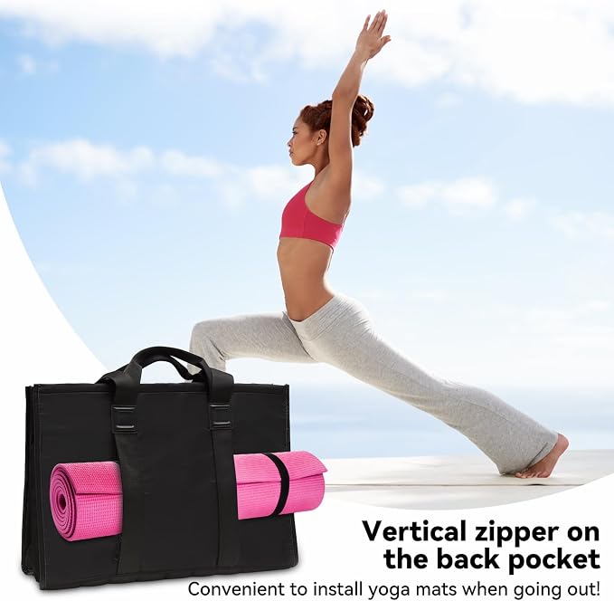 Closeable Tote Bag with 12 Pockets, Thick Bottom Support & Adjustable Strap - Image 4