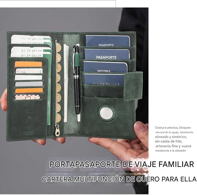 CONTACTS Full Grain Leather Family Passport Holder - Image 9
